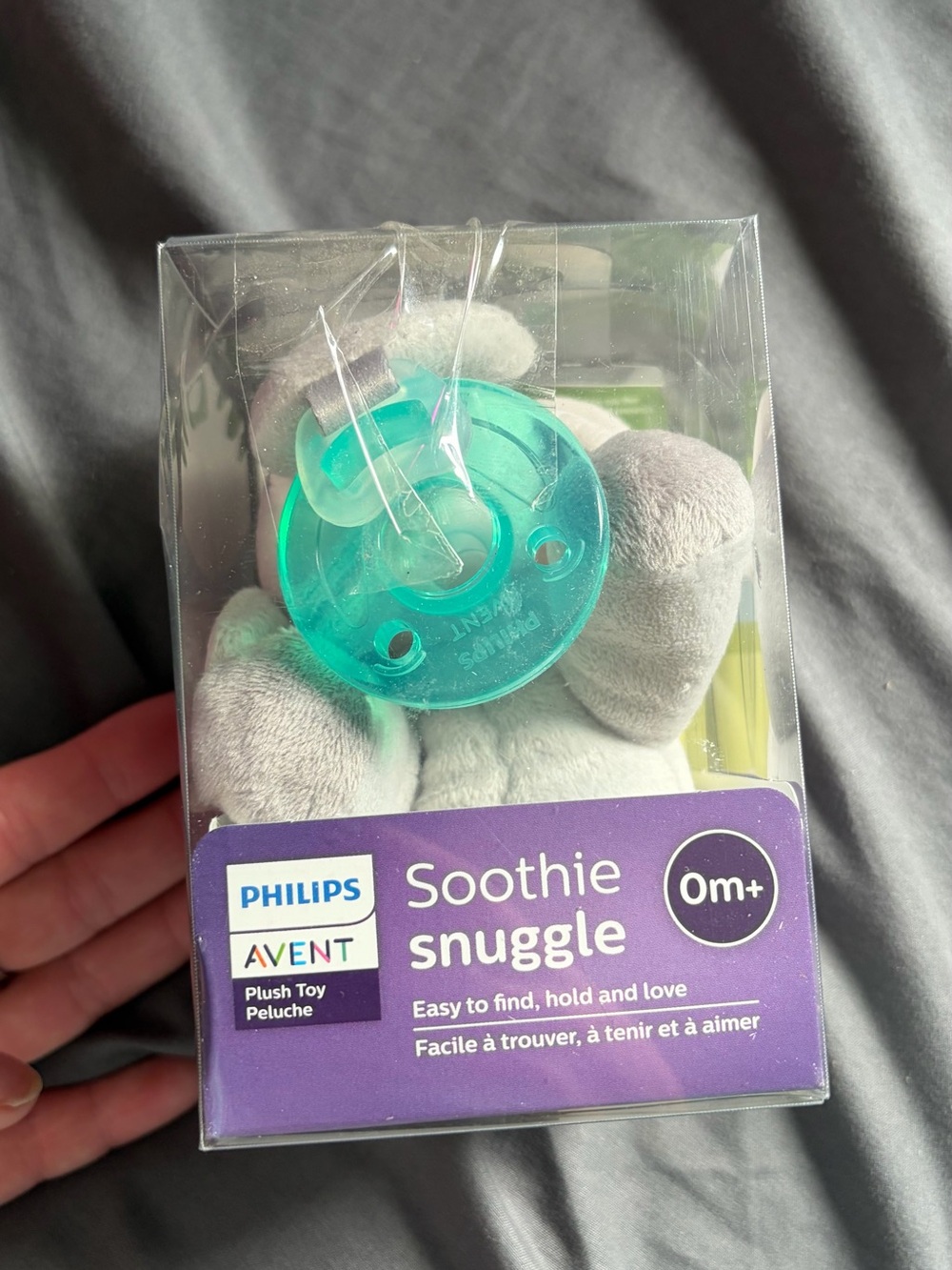 Philips Avent Soothie Snuggle Plush Toy in Teal and Gray